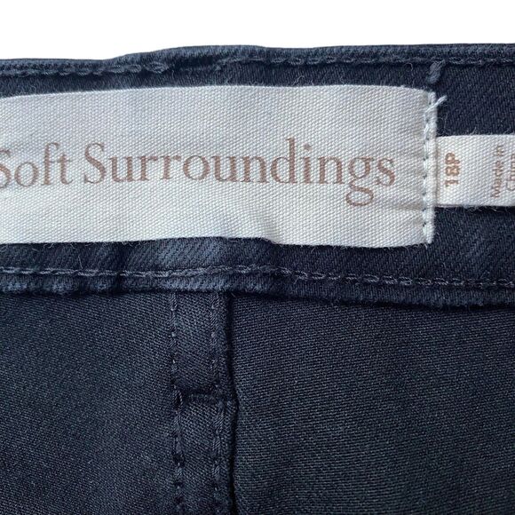 Soft Surroundings The Ultimate Crop Straight Leg Jeans 18P Black Stretch Casual - Picture 7 of 10